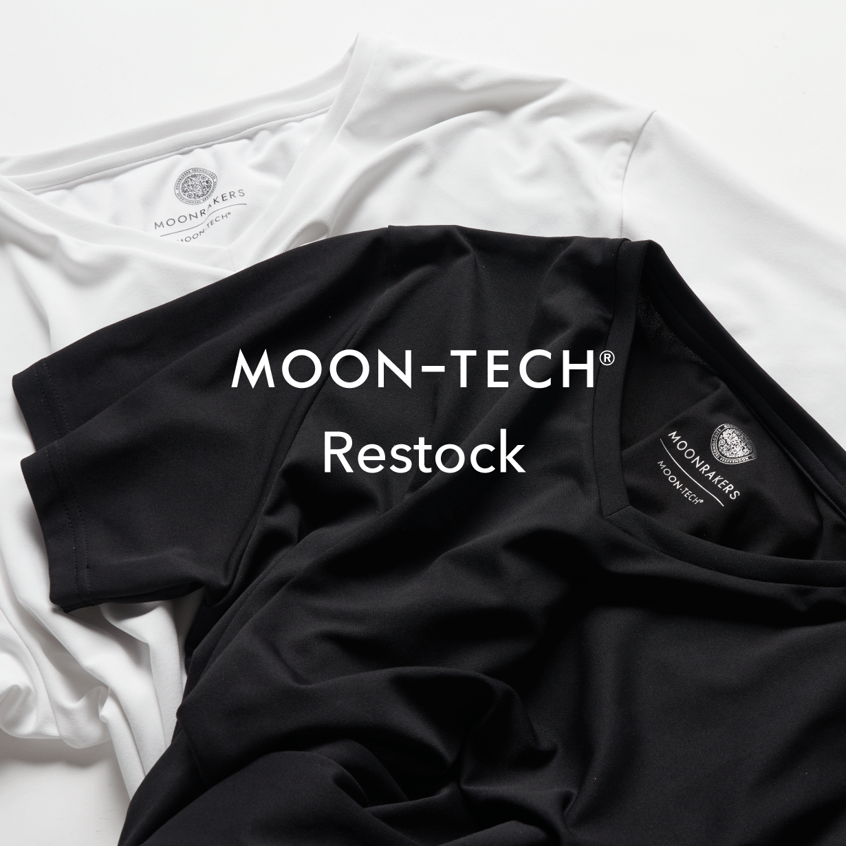 「MOON-TECH®」Vネック・クルーネックTシャツ 再入荷のお知らせ