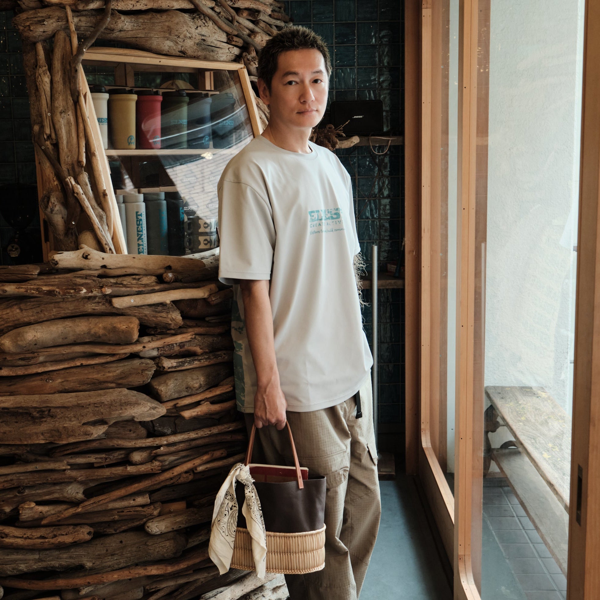 ELNEST × GREENable MOON TEE -for the trails we walk- (Collaboration with ELNEST CREATIVE ACTIVITY)
