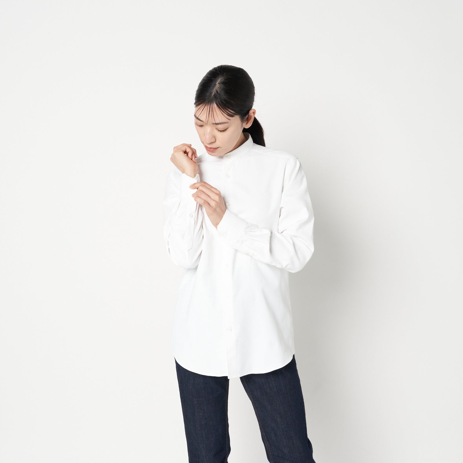 エムエイチエル バンドカラー コットン シャツ Ⅱ カミフシャツ2.0 バンドカラー – MOONRAKERS