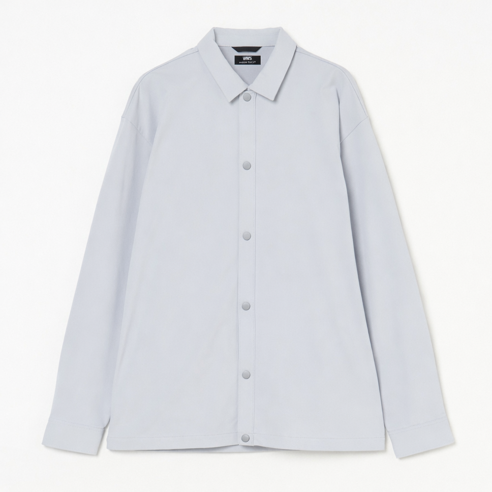 無敵の白シャツ｜MOON-TECH®Shirt ボタンダウン　L チャコール MOON-TECH®シャツブルゾン（collaboration with WWS） – MOONRAKERS