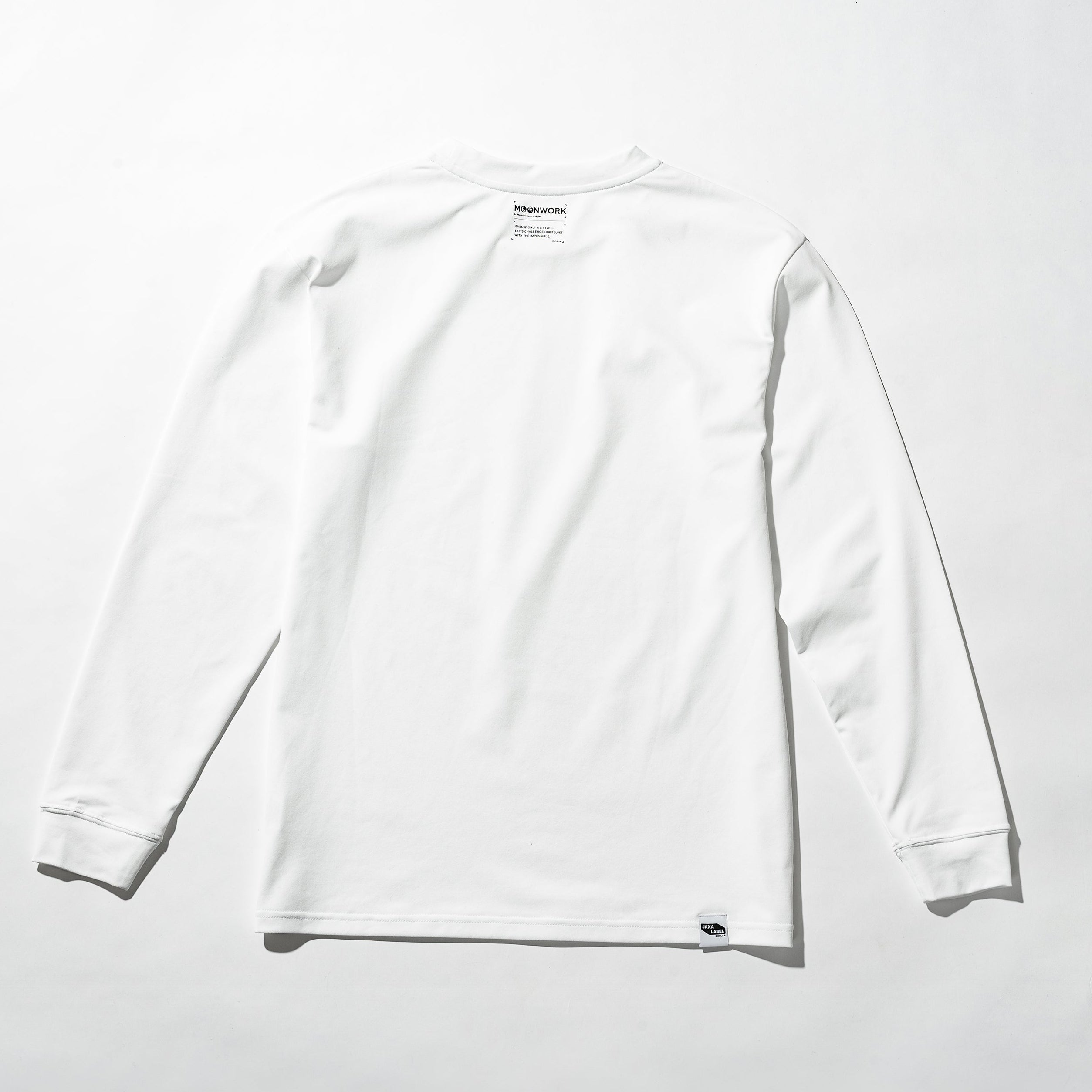 宇宙兄弟　MOONRAKERS 長袖シャツ ホワイト Lサイズ MOONWORKシリーズ】 ロングスリーブTシャツ（Collaboration with 宇宙